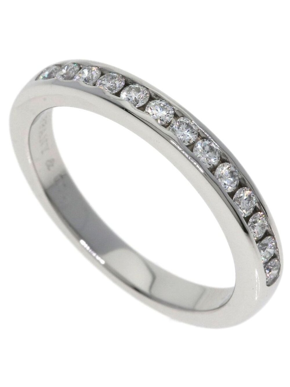 Tiffany & Co Half Eternity Diamond Ring Platinum